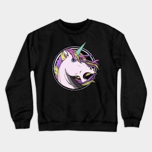 Unicorn head Crewneck Sweatshirt